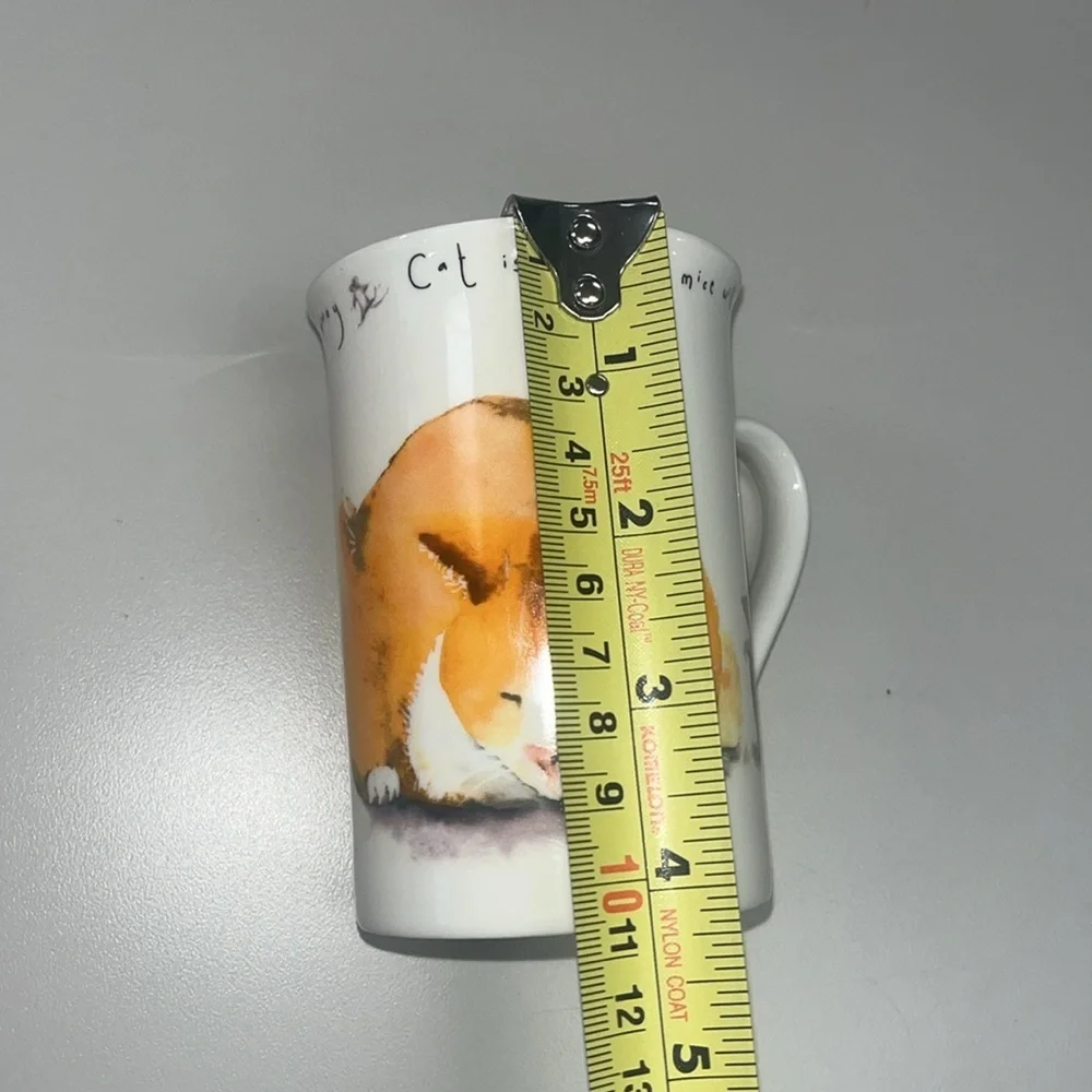 Kent Pottery fancy mice & Orange Kitty porcelain tea cup.